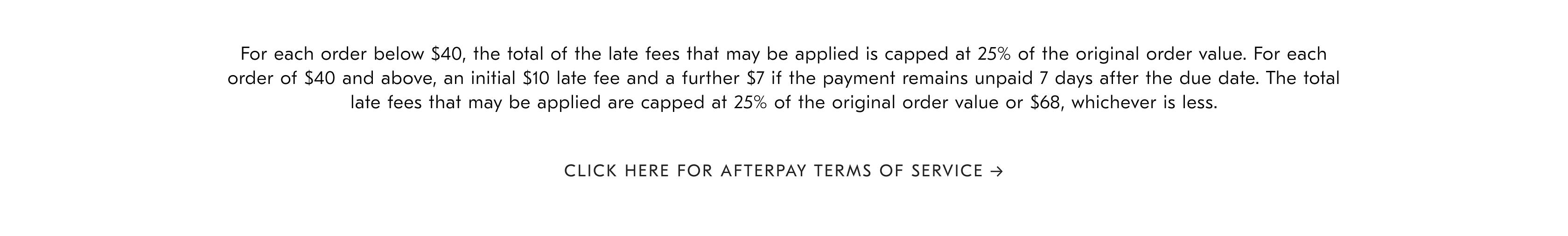 Afterpay T&C